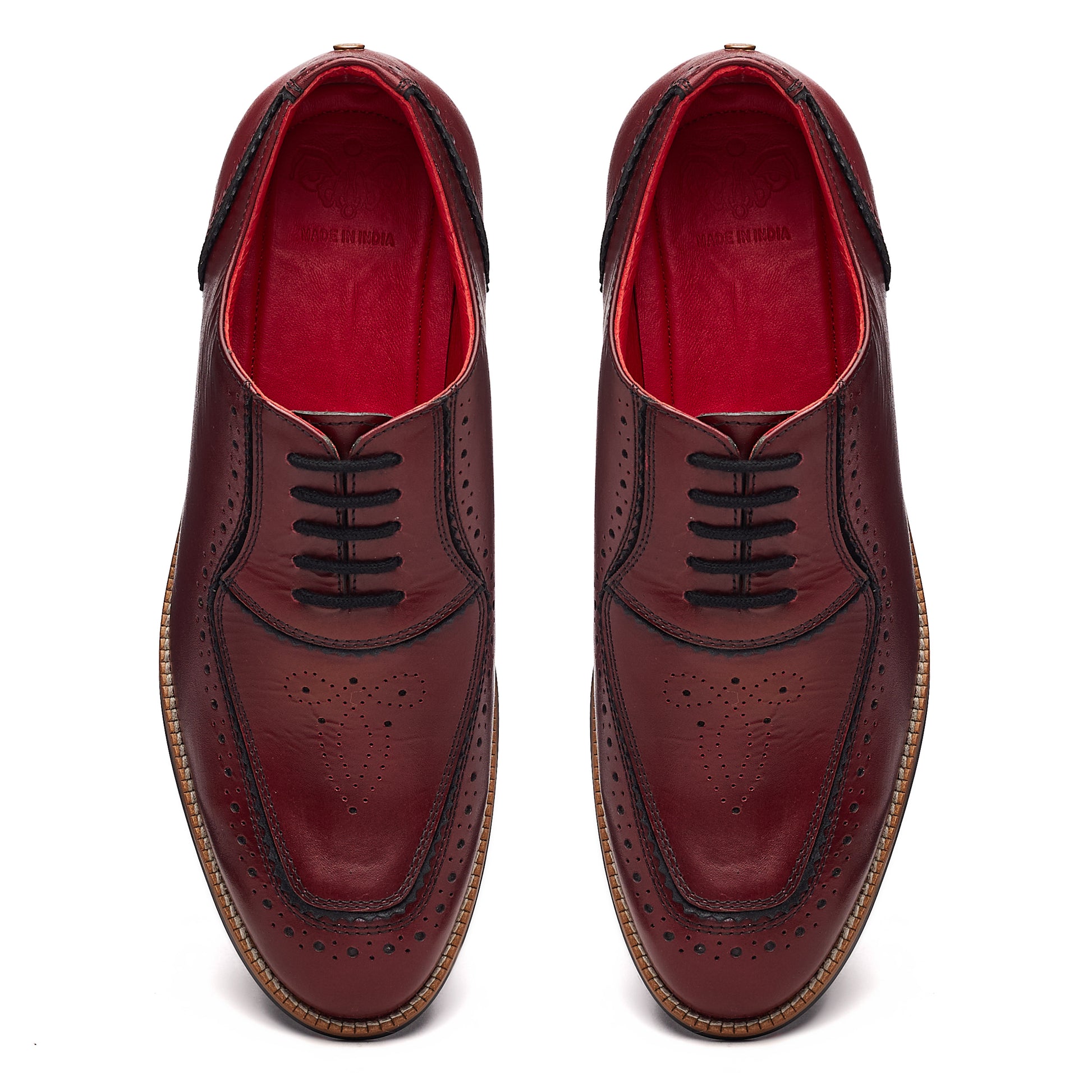  Maharaja Brogues Men – Oxblood