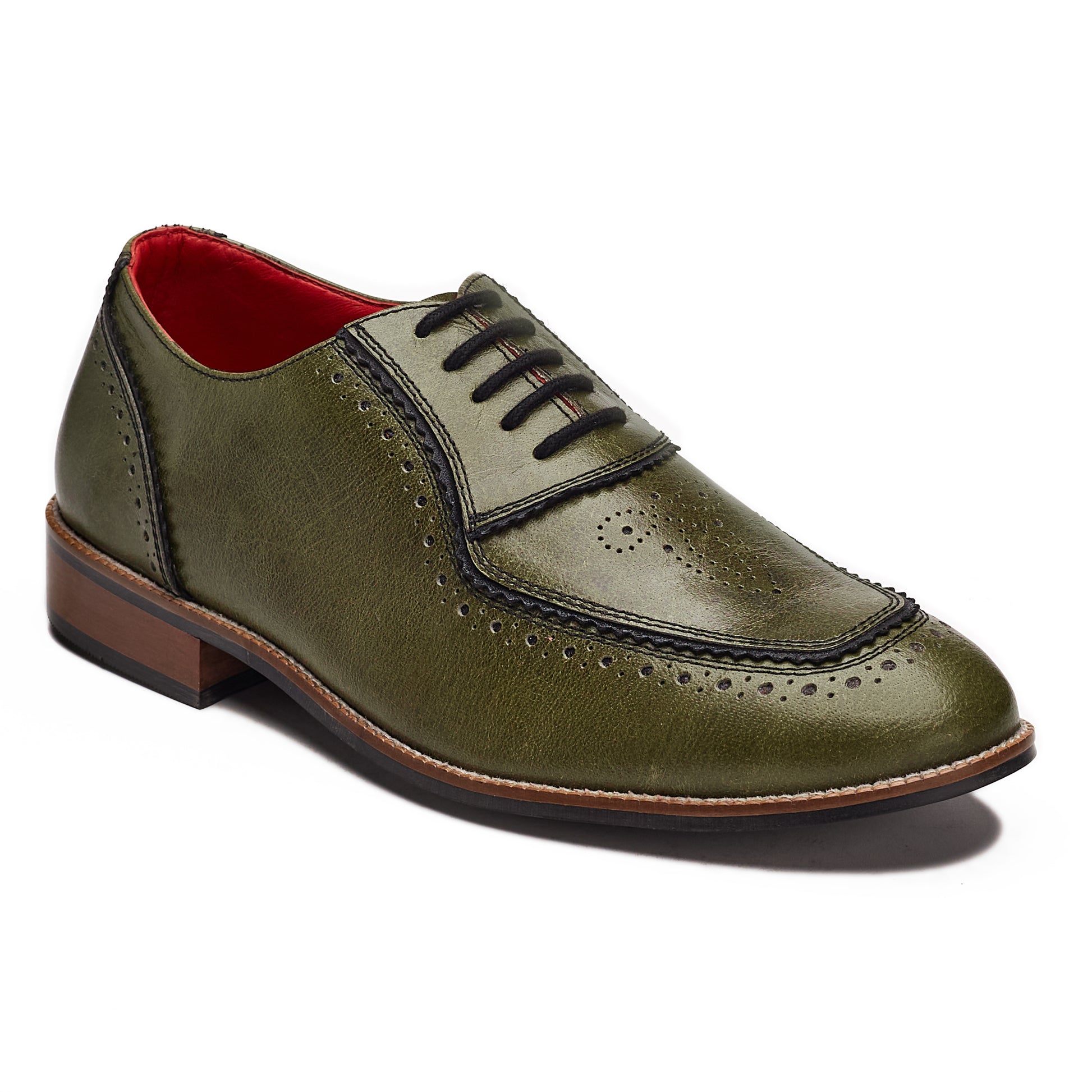  Maharaja Brogues Men – Olive