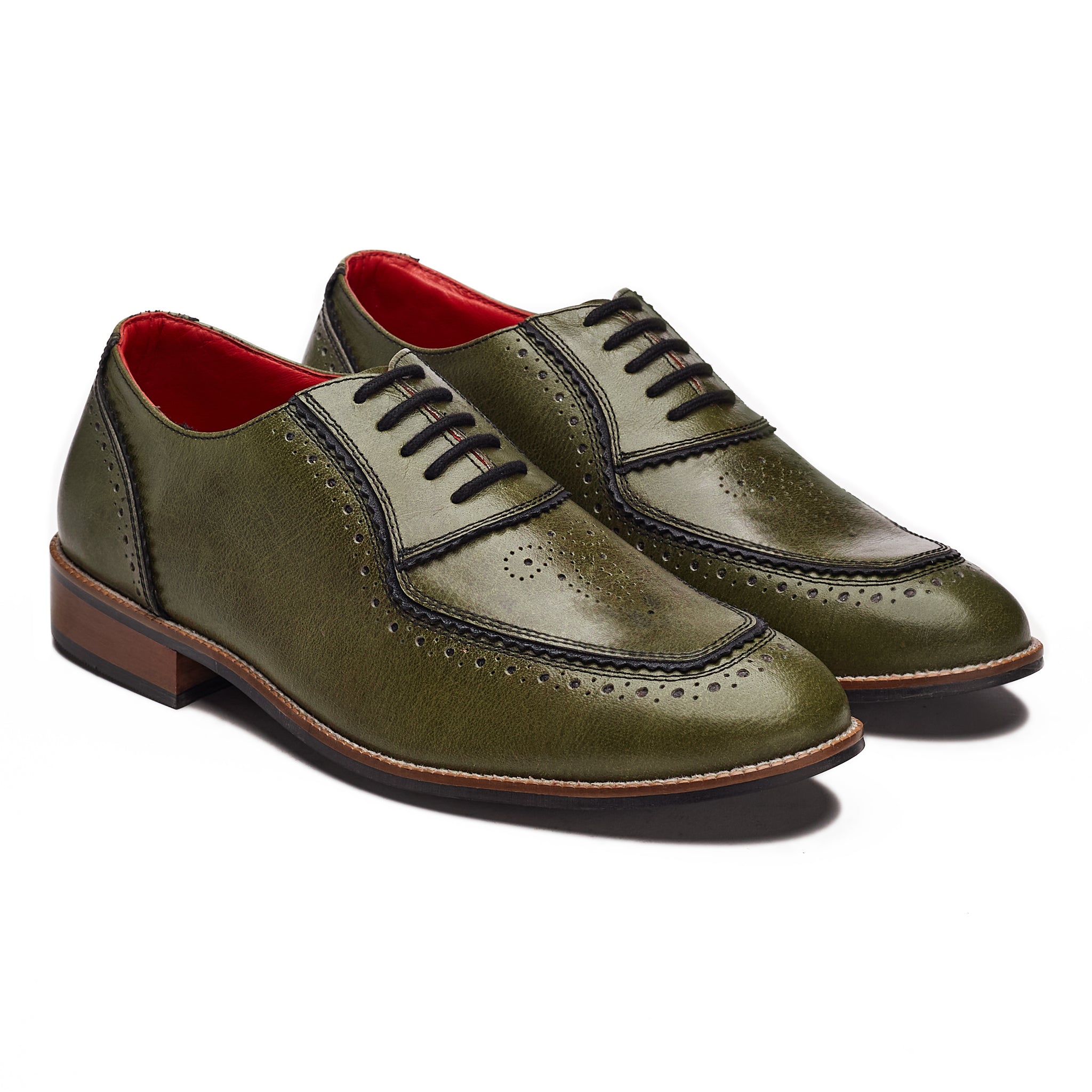 Maharaja Brogues Men – Olive Banjaaran Studio