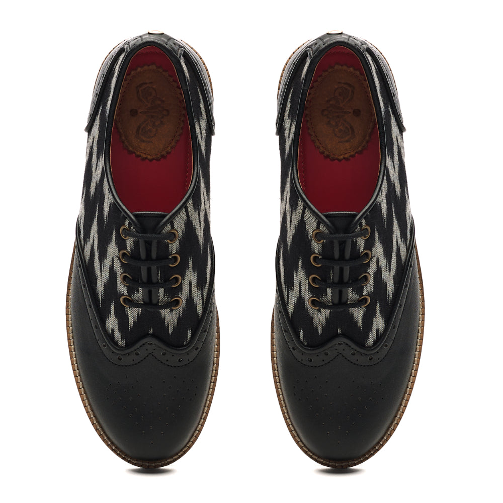 Ikat Brogues Women - Coal