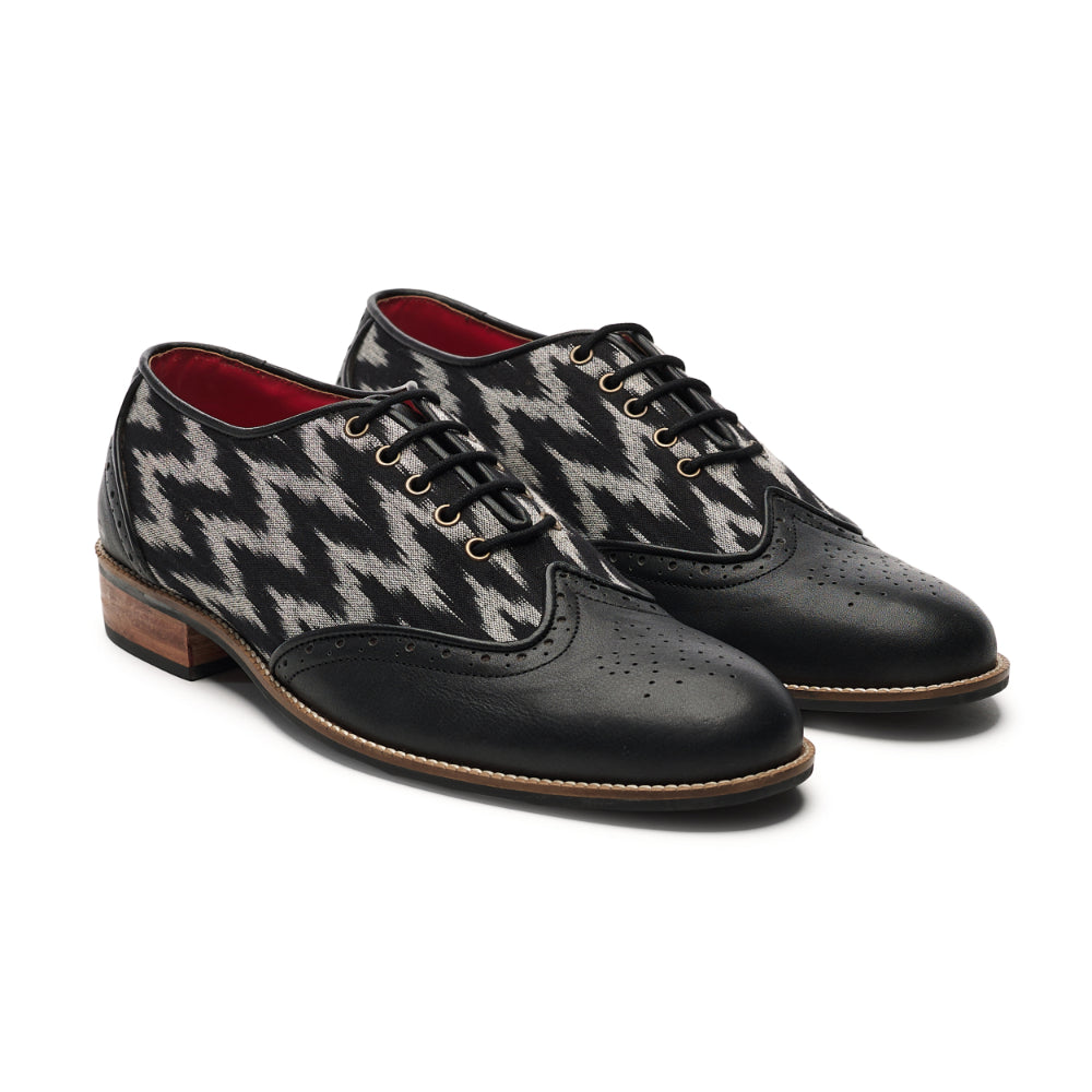  Ikat Brogues Men – Coal