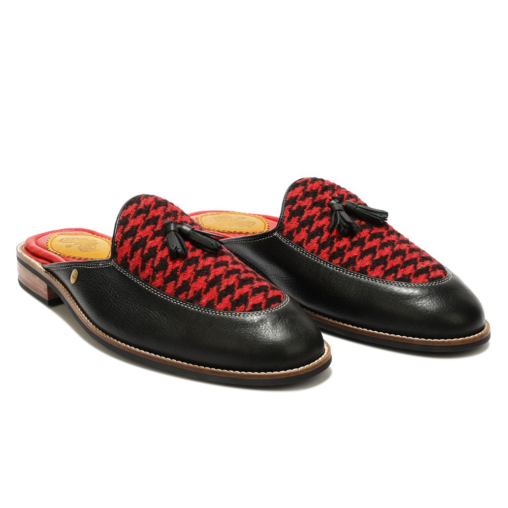 Red Houndstoth_  Mules_ for Men (discontinued)
