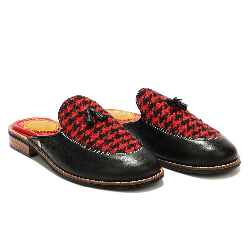 Red Houndstoth_  Mules_ Women (discontinued)