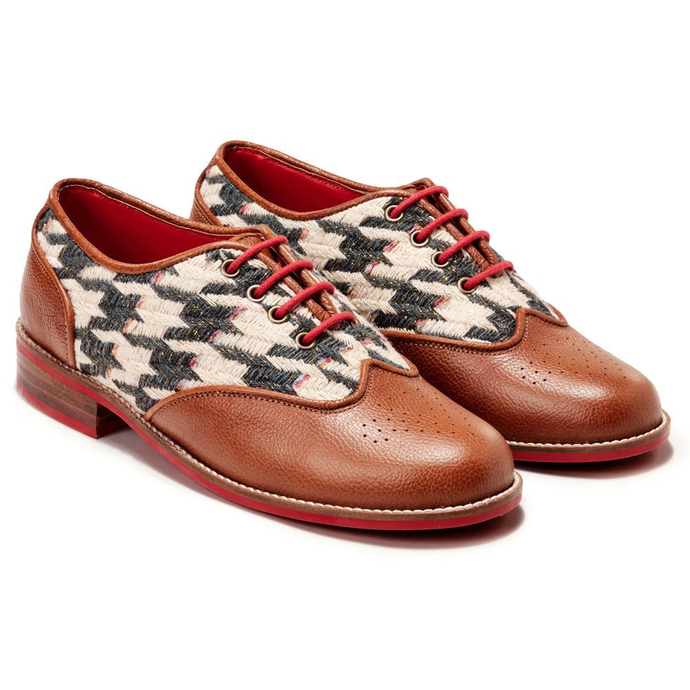  Tan Houndstooth Brogue for Women (discontinued)