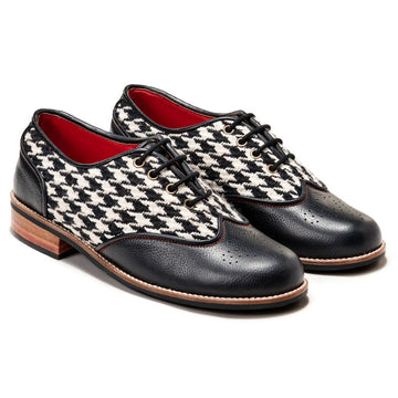 White Classic Houndstooth_Brogue Women (discontinued)